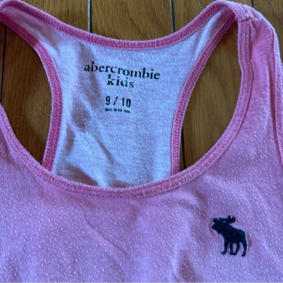 Lot Of 4 Abercrombie Kids Sleeveless Logo Tank Top Girl Sz 9/10 Pink Navy TieDye - Picture 8 of 11